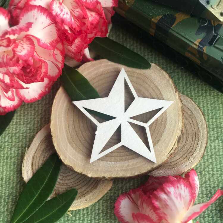 Купить армейская звезда (40*37 мм) по низкой цене 13 р. - Scrap Home