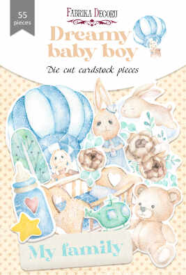Набор высечек, коллекция "Dreamy baby boy", 55 шт Набор высечек, коллекция "Dreamy baby boy", 55 шт