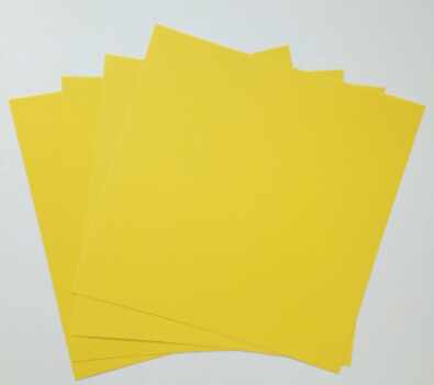 Дизайнерский картон, жёлтый, матовый, 250 г/м2, 30х30 см