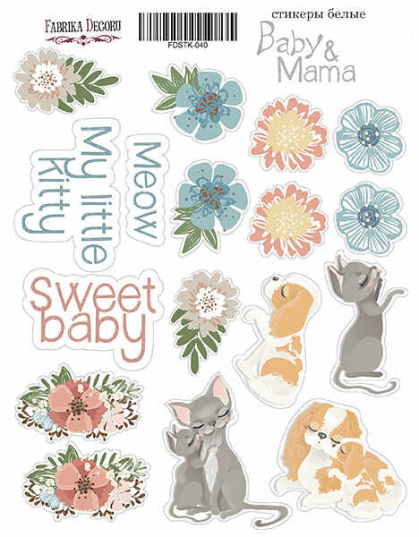 Набор наклеек (стикеров) #040, "Baby&Mama-1"
