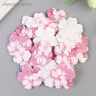Набор бумажных лепестков с принтом "Розовые цветы", 10 шт d-43 мм