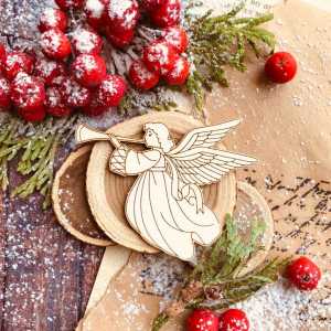 Рождественский ангел (левый), 63*50 мм