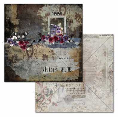 Лист двусторонней бумаги "Flower alchemy", коллекция "The dark desire", 190гр, 30,5*30,5см Лист двусторонней бумаги "Flower alchemy", коллекция "The dark desire", 190гр, 30,5*30,5см