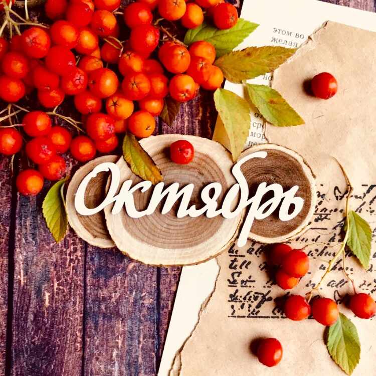 Купить надпись "Октябрь"(82*35 мм) по низкой цене 27 р. - Scrap Home