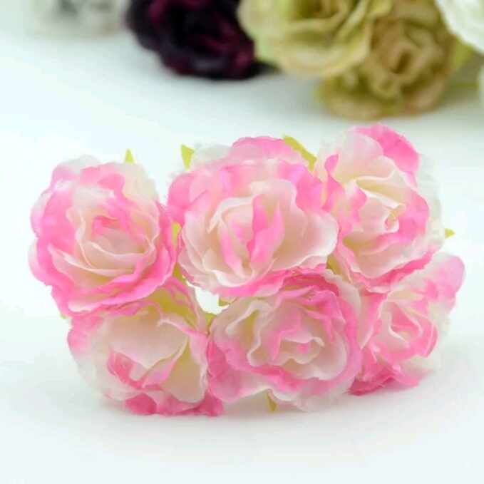 Цветы "Розы", ярко-розовый, 3 штуки